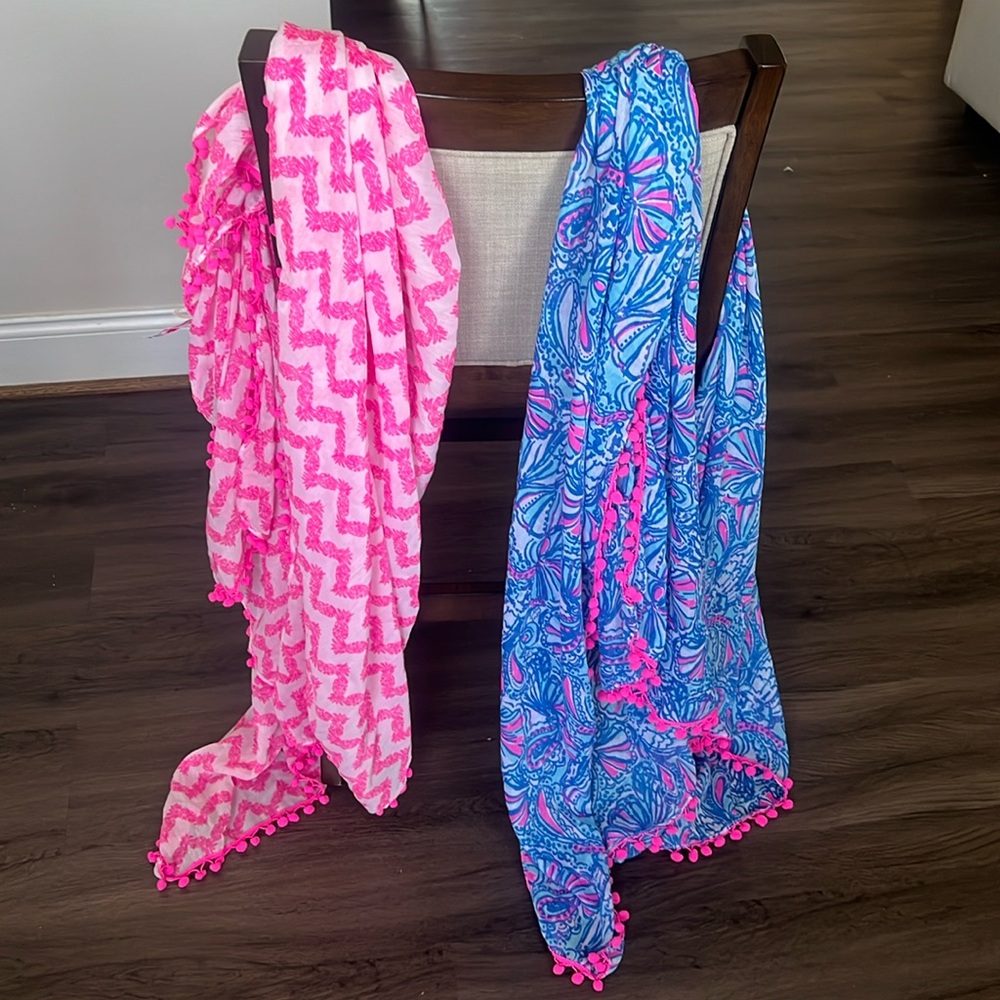 Lilly Pulitzer Fabric Lot Scarf Shawl Wrap Blanket